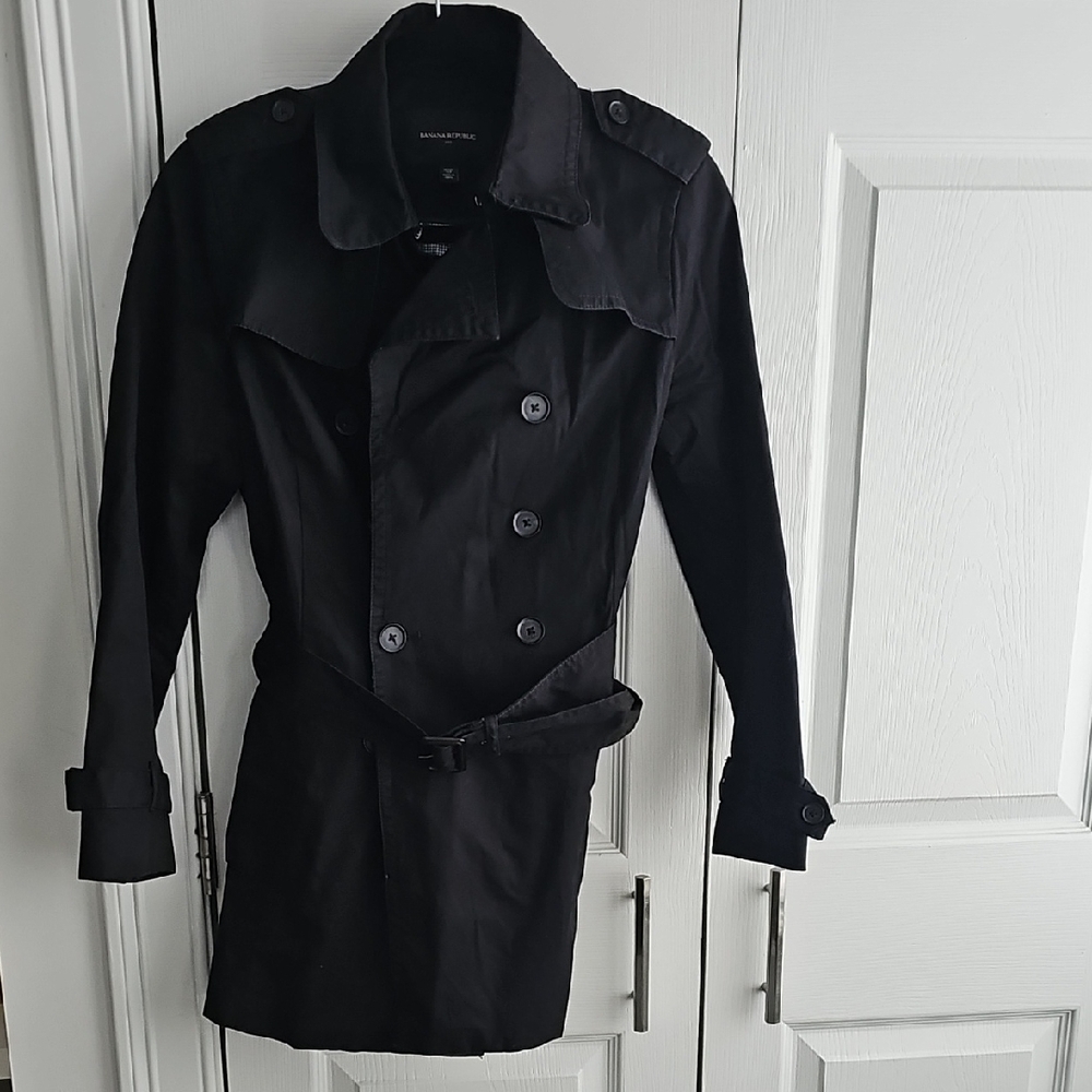 Banana Republic Women's Black Trench Coat